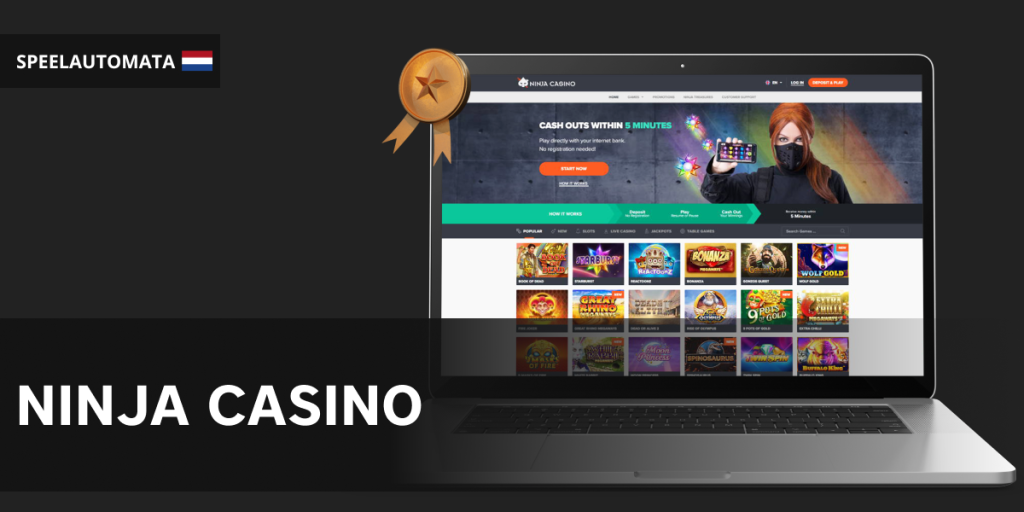 Ninja Casino biedt spelers uit Nederland direct toegang tot gokentertainment zonder registratie