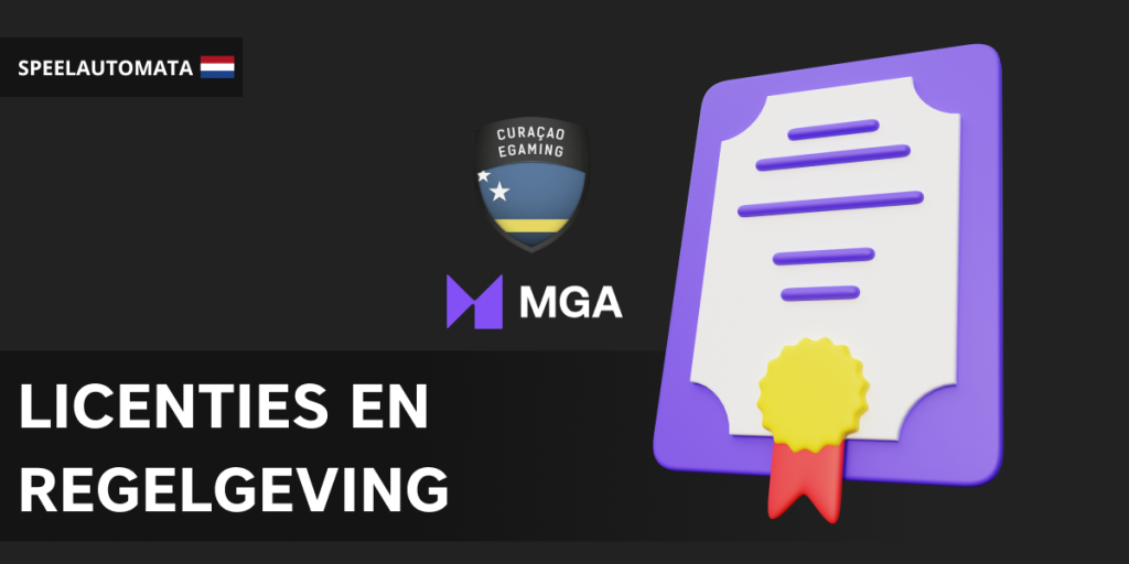 Gerenommeerde casino's hebben licenties van gerenommeerde instanties zoals de MGA of de regering van Curaçao